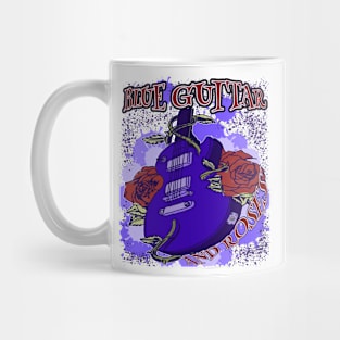 Blue Guitar And Roses Mug